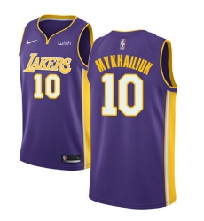 Youth Nike Los Angeles Lakers #10 Sviatoslav Mykhailiuk Swingman Purple NBA Jersey - Statement Edition