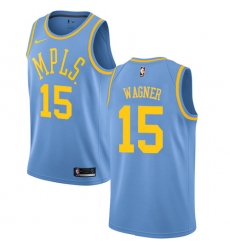 Men's Nike Los Angeles Lakers #15 Moritz Wagner Swingman Blue Hardwood Classics NBA Jersey