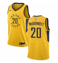 Men's Nike Indiana Pacers #20 Doug McDermott Swingman Gold NBA Jersey Statement Edition