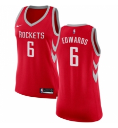 Women's Nike Houston Rockets #6 Vincent Edwards Swingman Red NBA Jersey - Icon Edition
