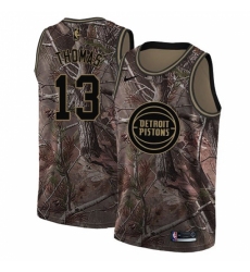 Men's Nike Detroit Pistons #13 Khyri Thomas Swingman Camo Realtree Collection NBA Jersey