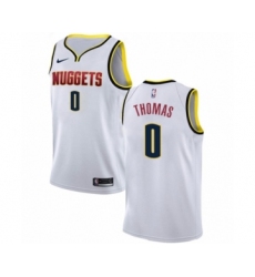 Women's Nike Denver Nuggets #0 Isaiah Thomas Swingman White NBA Jersey - Association Edition