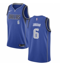 Men's Nike Dallas Mavericks #6 DeAndre Jordan Swingman Royal Blue NBA Jersey - Icon Edition