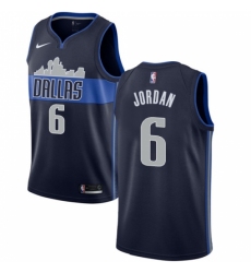 Youth Nike Dallas Mavericks #6 DeAndre Jordan Swingman Navy Blue NBA Jersey Statement Edition