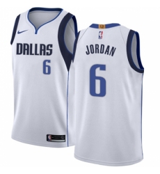 Youth Nike Dallas Mavericks #6 DeAndre Jordan Swingman White NBA Jersey - Association Edition