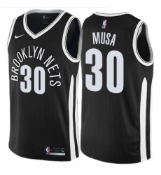 Men's Nike Brooklyn Nets #30 Dzanan Musa Swingman Black NBA Jersey - City Edition