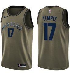Youth Nike Memphis Grizzlies #17 Garrett Temple Swingman Green Salute to Service NBA Jersey