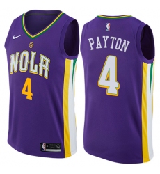Men's Nike New Orleans Pelicans #4 Elfrid Payton Swingman Purple NBA Jersey - City Edition
