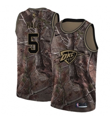 Women's Nike Oklahoma City Thunder #5 Devon Hall Swingman Camo Realtree Collection NBA Jersey