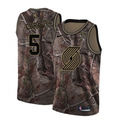 Women's Nike Portland Trail Blazers #5 Seth Curry Swingman Camo Realtree Collection NBA Jersey