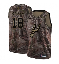 Men's Nike San Antonio Spurs #18 Lonnie Walker Swingman Camo Realtree Collection NBA Jersey