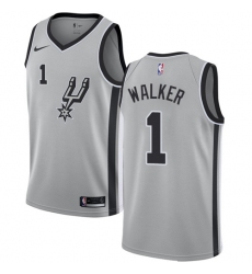 Youth Nike San Antonio Spurs #1 Lonnie Walker Swingman Silver NBA Jersey Statement Edition
