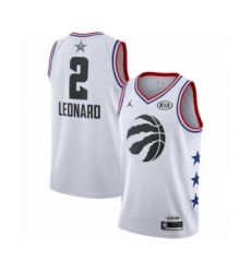 Men's Jordan Toronto Raptors #2 Kawhi Leonard Swingman White 2019 All-Star Game Basketball Jersey