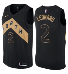 Women's Nike Toronto Raptors #2 Kawhi Leonard Swingman Black NBA Jersey - City Edition