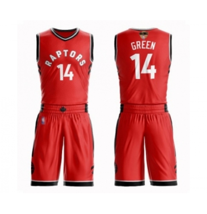 Youth Toronto Raptors #14 Danny Green Swingman Red 2019 Basketball Finals Bound Suit Jersey - Icon Edition