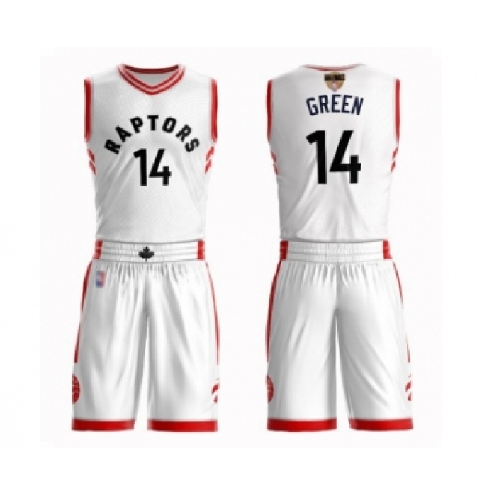 Youth Toronto Raptors #14 Danny Green Swingman White 2019 Basketball Finals Bound Suit Jersey - Association Edition