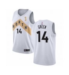 Youth Toronto Raptors #14 Danny Green Swingman White 2019 Basketball Finals Champions Jersey - City Edition