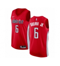 Women's Nike Washington Wizards #6 Troy Brown Jr. Red Swingman Jersey - Earned Edition