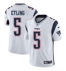 Youth Nike New England Patriots #5 Danny Etling White Vapor Untouchable Limited Player NFL Jersey
