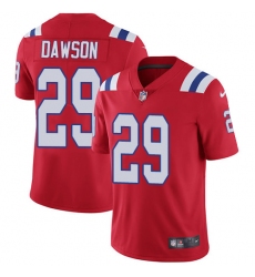 Men's Nike New England Patriots #29 Duke Dawson Red Alternate Vapor Untouchable Limited Player NFL Jersey