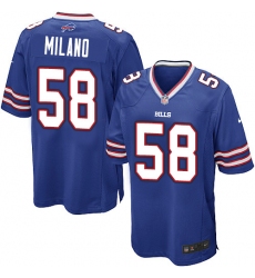 Men's Nike Buffalo Bills #58 Matt Milano Game Royal Blue Team Color NFL Jersey