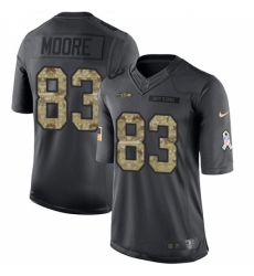 Youth Nike Seattle Seahawks #83 David Moore Limited Black 2016 Salute to Service NFL Jersey