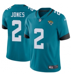 Men's Nike Jacksonville Jaguars #2 Landry Jones Teal Green Alternate Vapor Untouchable Limited Player NFL Jersey
