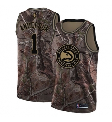 Men's Nike Atlanta Hawks #1 Justin Anderson Swingman Camo Realtree Collection NBA Jersey