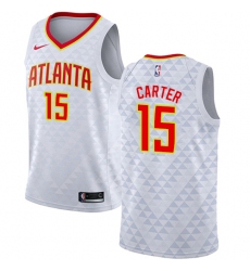 Women's Nike Atlanta Hawks #15 Vince Carter Swingman White NBA Jersey - Association Edition