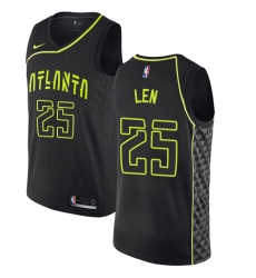 Women's Nike Atlanta Hawks #25 Alex Len Swingman Black NBA Jersey - City Edition