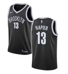 Youth Nike Brooklyn Nets #13 Shabazz Napier Swingman Black NBA Jersey - Icon Edition