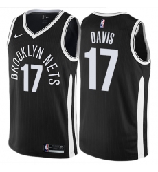 Women's Nike Brooklyn Nets #17 Ed Davis Swingman Black NBA Jersey - City Edition