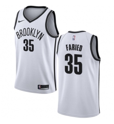 Men's Nike Brooklyn Nets #35 Kenneth Faried Swingman White NBA Jersey - Association Edition