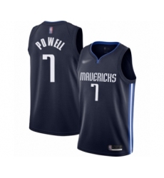 Men's Dallas Mavericks #7 Dwight Powell Authentic Navy Finished Basketball Jersey - Statement Edition