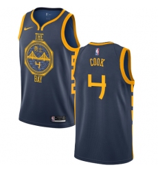 Women's Nike Golden State Warriors #4 Quinn Cook Swingman Navy Blue NBA Jersey - City Edition