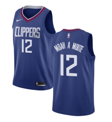 Men's Nike Los Angeles Clippers #12 Luc Mbah a Moute Swingman Blue NBA Jersey - Icon Edition