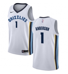 Youth Nike Memphis Grizzlies #1 Kyle Anderson Swingman White NBA Jersey - Association Edition