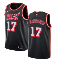 Women's Nike Miami Heat #17 Rodney McGruder Swingman Black Fashion Hardwood Classics NBA Jersey