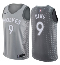 Youth Nike Minnesota Timberwolves #9 Luol Deng Swingman Gray NBA Jersey - City Edition