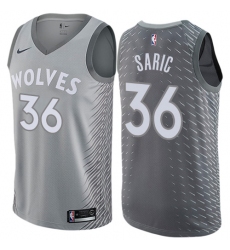Youth Nike Minnesota Timberwolves #36 Dario Saric Swingman Gray NBA Jersey - City Edition
