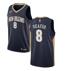 Men's Nike New Orleans Pelicans #8 Jahlil Okafor Swingman Navy Blue NBA Jersey - Icon Edition
