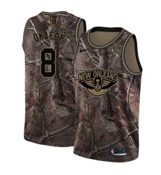 Women's Nike New Orleans Pelicans #8 Jahlil Okafor Swingman Camo Realtree Collection NBA Jersey