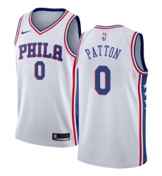 Men's Nike Philadelphia 76ers #0 Justin Patton Swingman White NBA Jersey - Association Edition