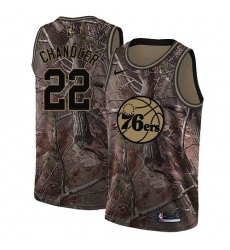 Men's Nike Philadelphia 76ers #22 Wilson Chandler Swingman Camo Realtree Collection NBA Jersey