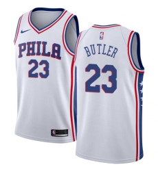 Men's Nike Philadelphia 76ers #23 Jimmy Butler Swingman White NBA Jersey - Association Edition