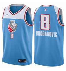 Youth Nike Sacramento Kings #8 Bogdan Bogdanovic Swingman Blue NBA Jersey - City Edition