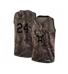 Youth Milwaukee Bucks #24 Pat Connaughton Swingman Camo Realtree Collection Basketball Jersey