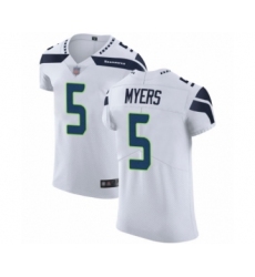 Men's Seattle Seahawks #5 Jason Myers White Vapor Untouchable Elite Player Football Jersey