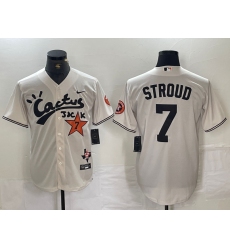 Men's Houston Astros #7 CJ Stroud Cream Cactus Jack Cool Base Jersey