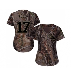 Women's Los Angeles Dodgers #17 Joe Kelly Authentic Camo Realtree Collection Flex Base Baseball Jersey